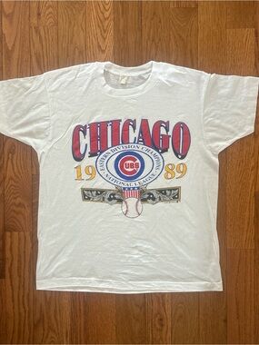 Chicago Cubs 1989 NL Eastern Division Champions Vintage T-Shirt Size XL
